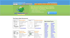 Desktop Screenshot of mathworksheetsworld.com